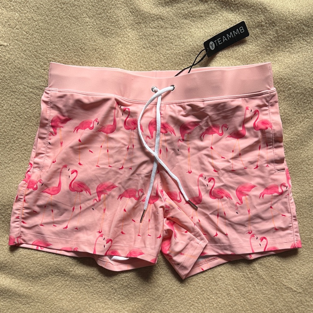 Teamm8 Pink Flamingo Swim Shorts